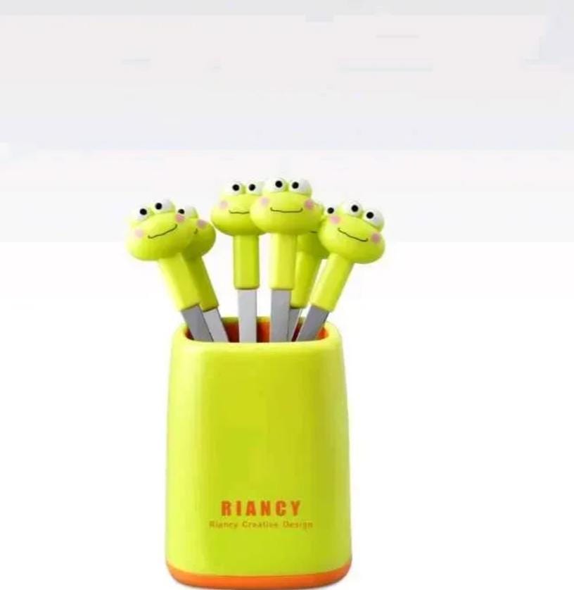 SET MINI TENEDORES CON DISEÑO DE SAPO