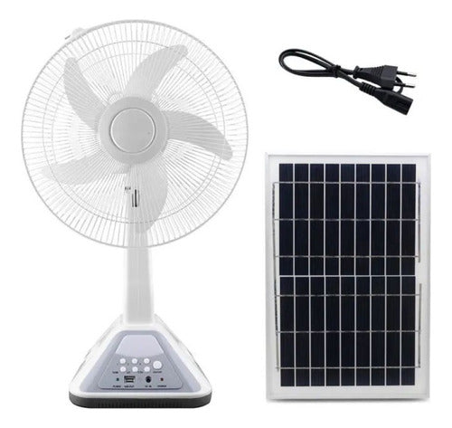 VENTILADOR SOLAR 16" RECARGABLE