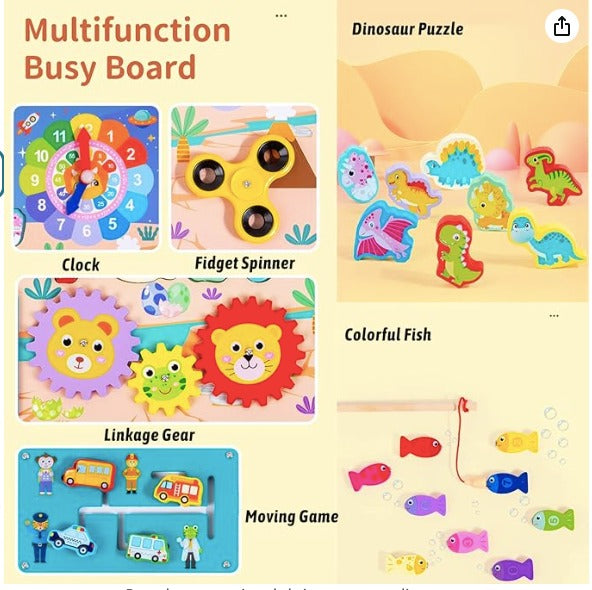 TABLERO MONTESSORI 8 EN 1