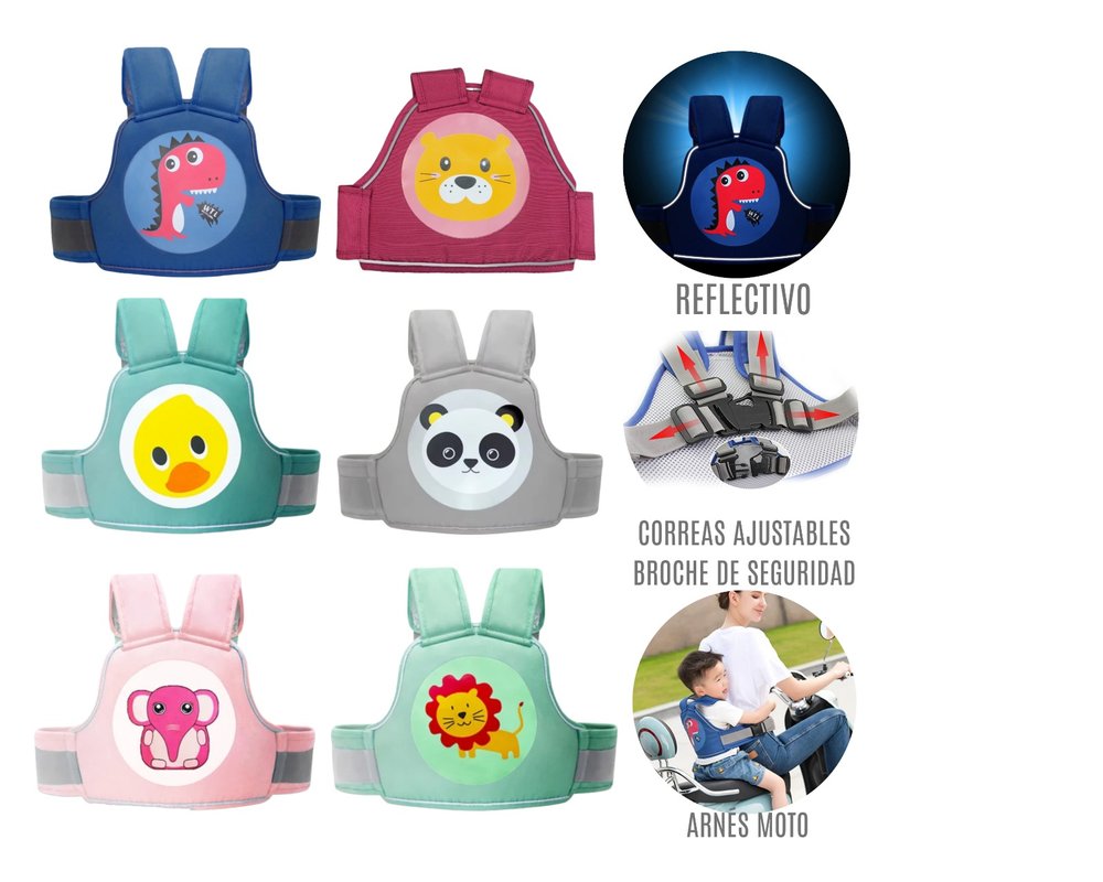 CINTURÓN CHALECO DE SEGURIDAD PARA NIÑOS