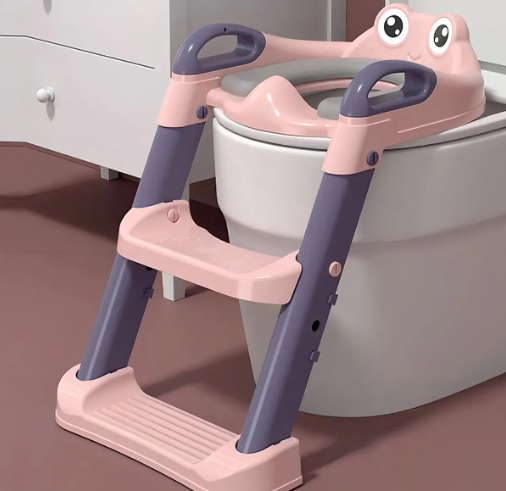 ASIENTO ENTRENADOR DE INODORO 3 EN 1 CON ESCALERA