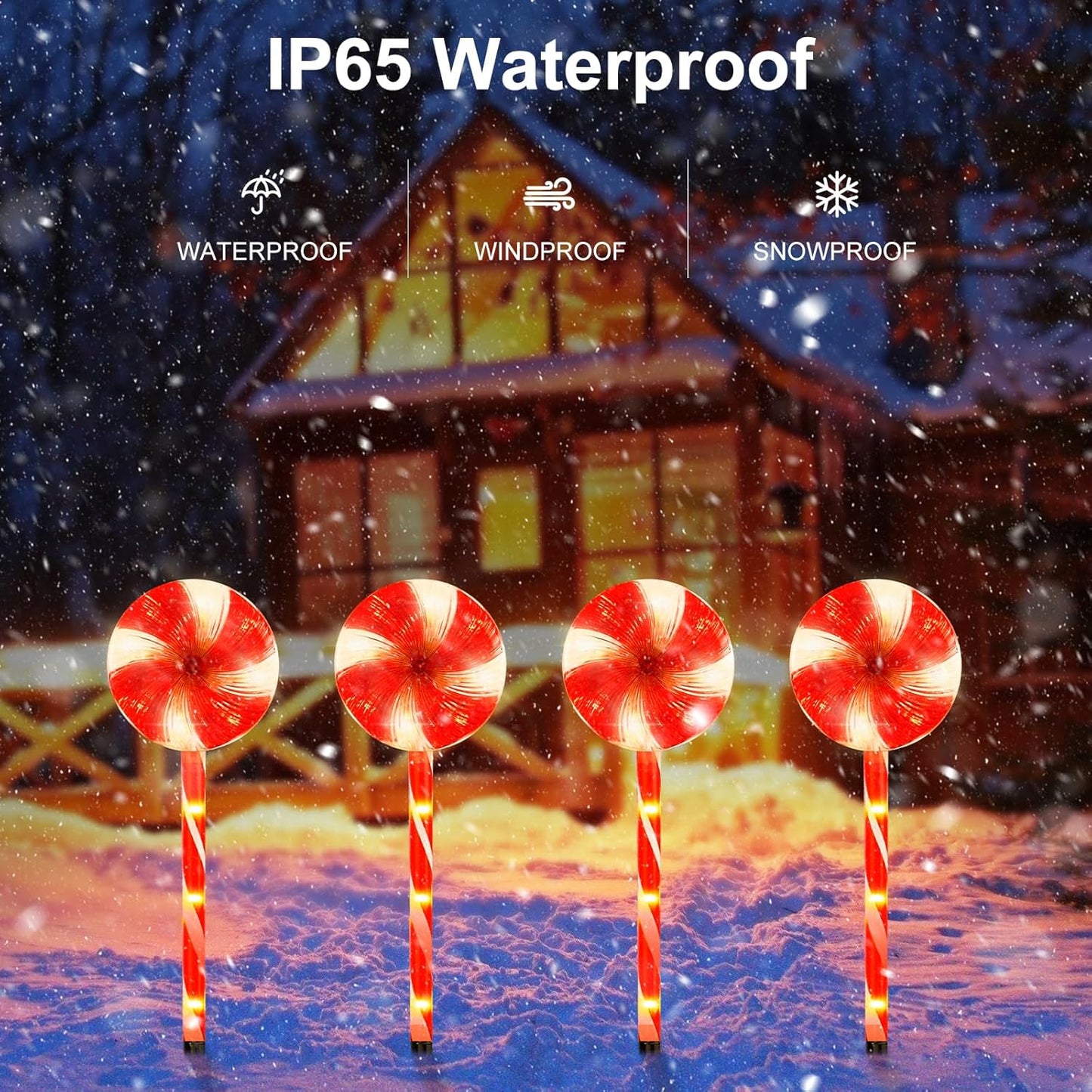 LUCES NAVIDEÑAS SOLARES X 3