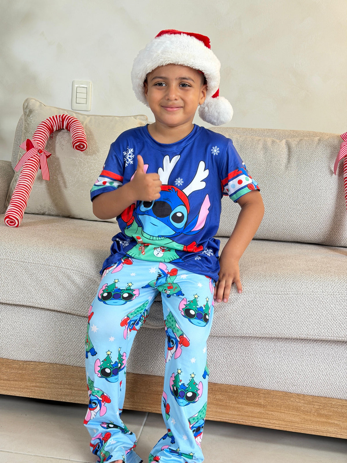 PIJAMAS NAVIDAD STITCH