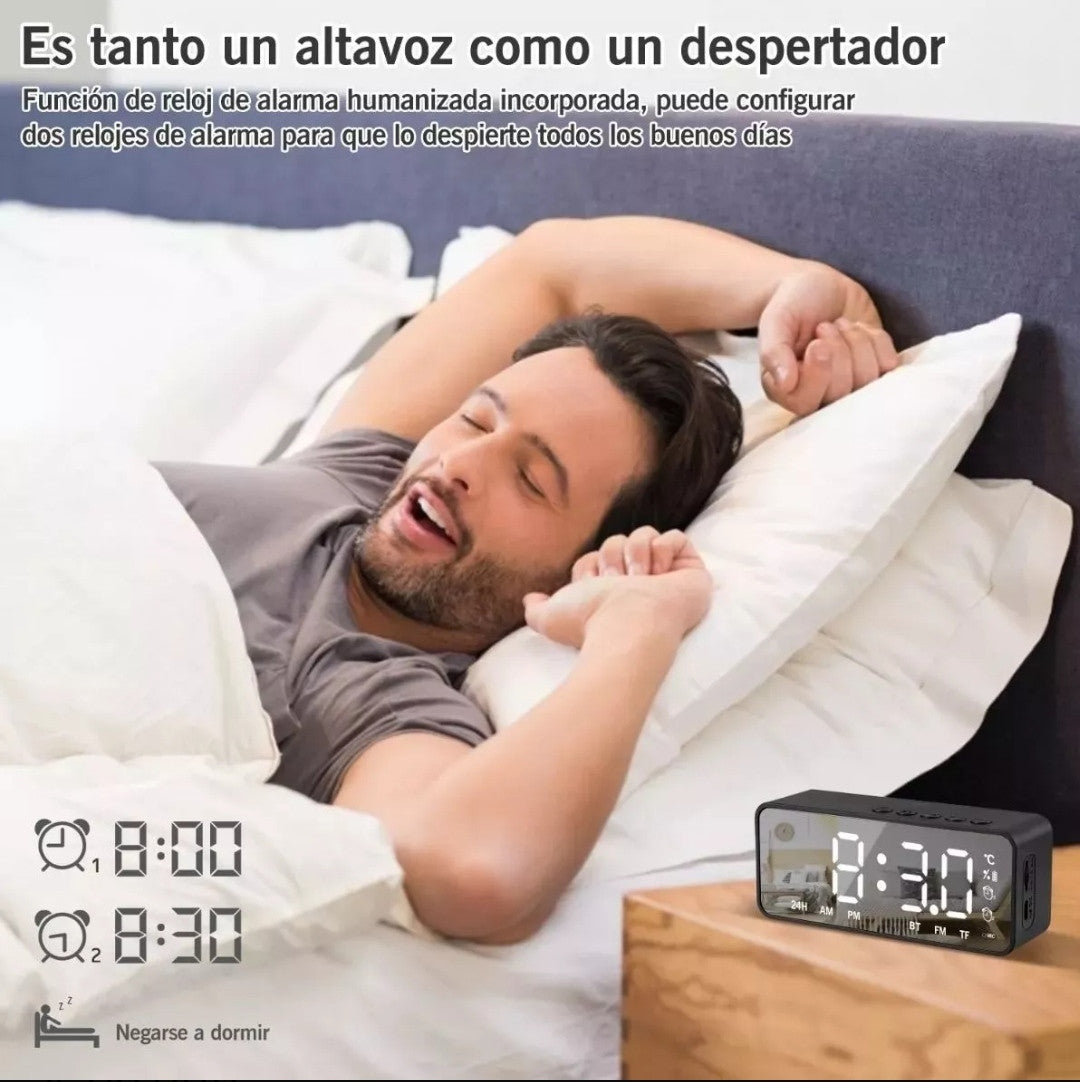 RELOJ DESPERTADOR DIGITAL BLUETOOTH