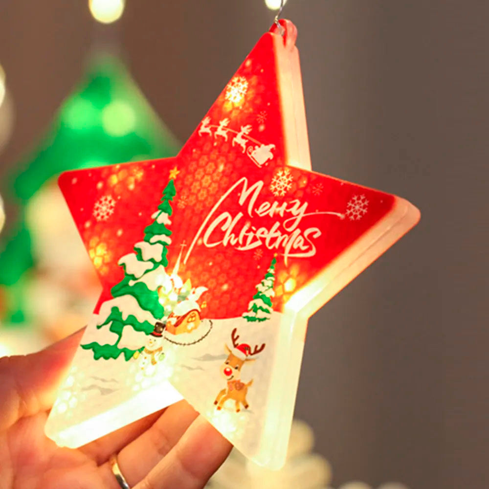 CORTINA NAVIDEÑA CON PAPÁ NOEL