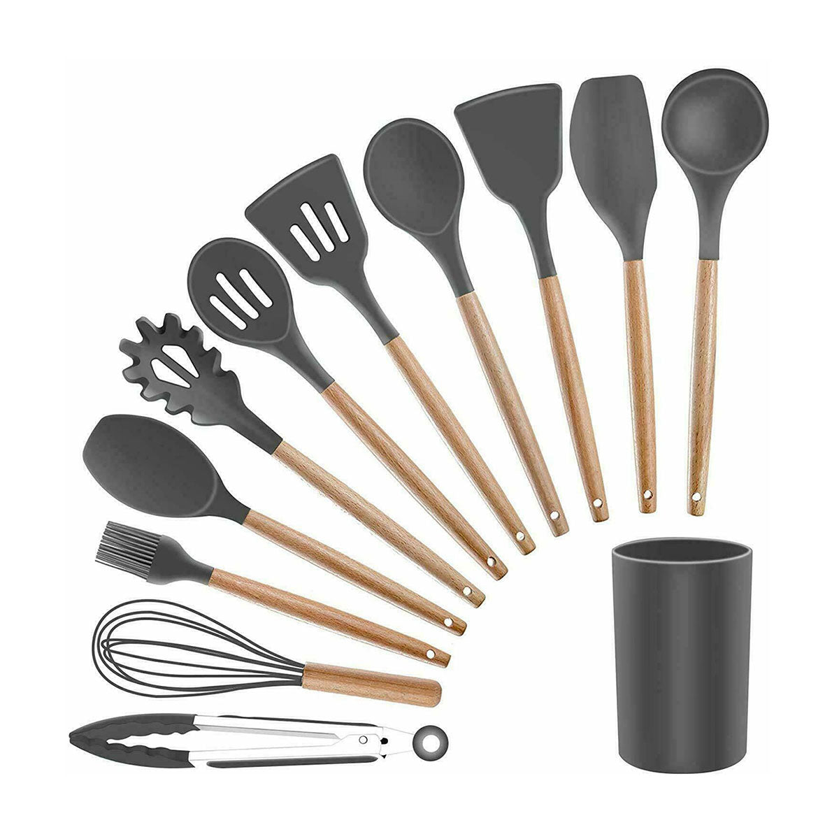 SET DE 12 UTENSILIOS DE COCINA SILICONA