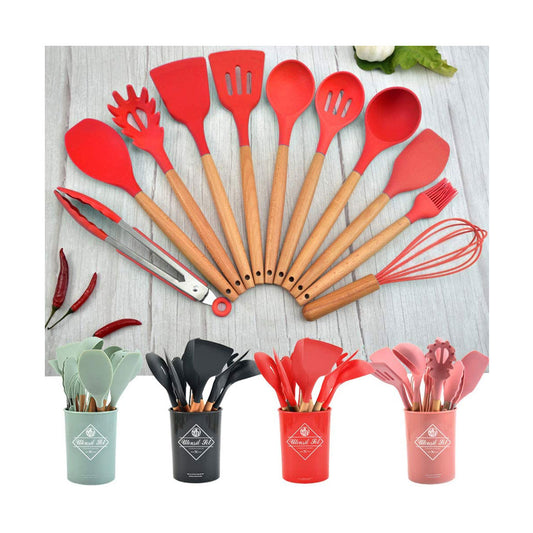 SET DE 12 UTENSILIOS DE COCINA SILICONA