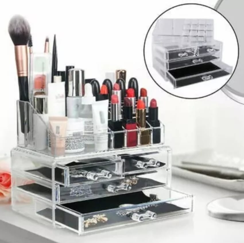 COSMETIQUERO ACRILICO ORGANIZADOR MAQUILLAJE