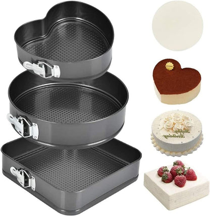 MOLDE PARA PASTELES X3 ANTIADHERENTE Y DESMONTABLE