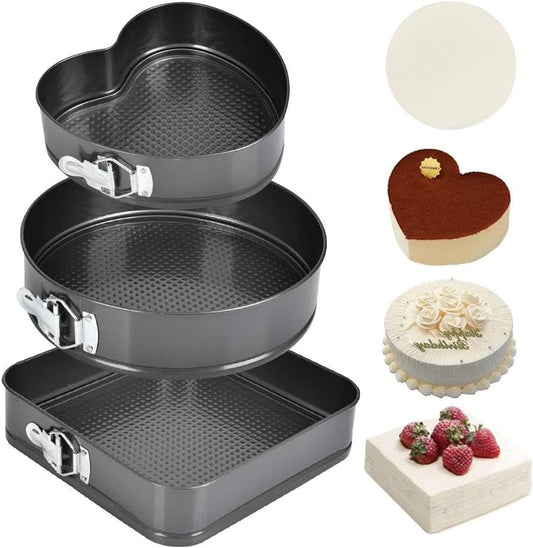 MOLDE PARA PASTELES X3 ANTIADHERENTE Y DESMONTABLE