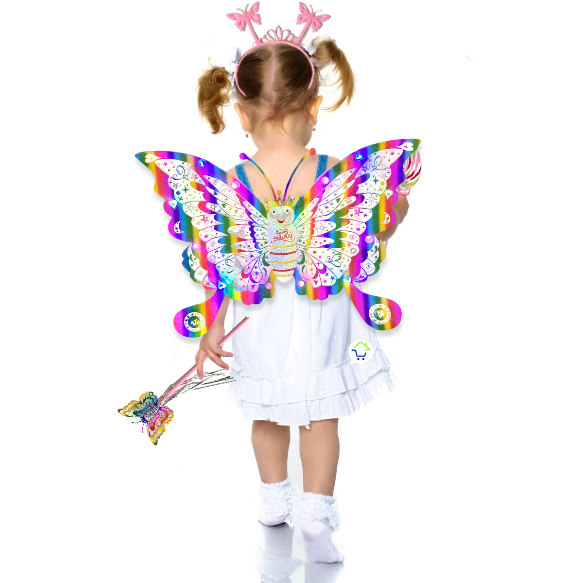 DISFRAZ MARIPOSA ALAS LED HALLOWEEN