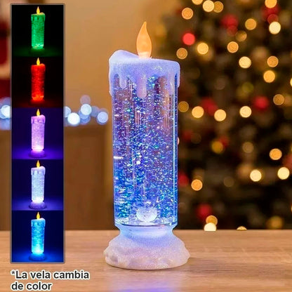 VELA MULTICOLOR LUZ LED USB Y PILAS