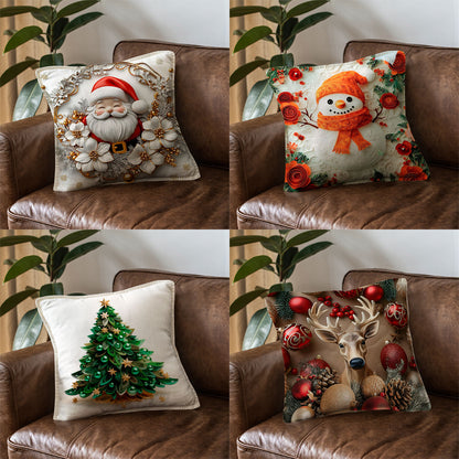 FUNDAS DE COJÍN NAVIDEÑAS CON LUCES LED