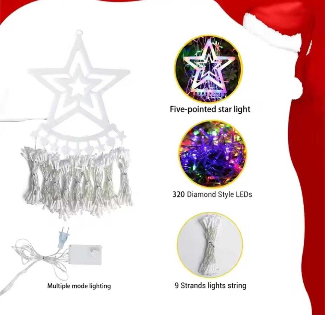 ÁRBOL DE NAVIDAD CON ESTRELLA LUZ LED