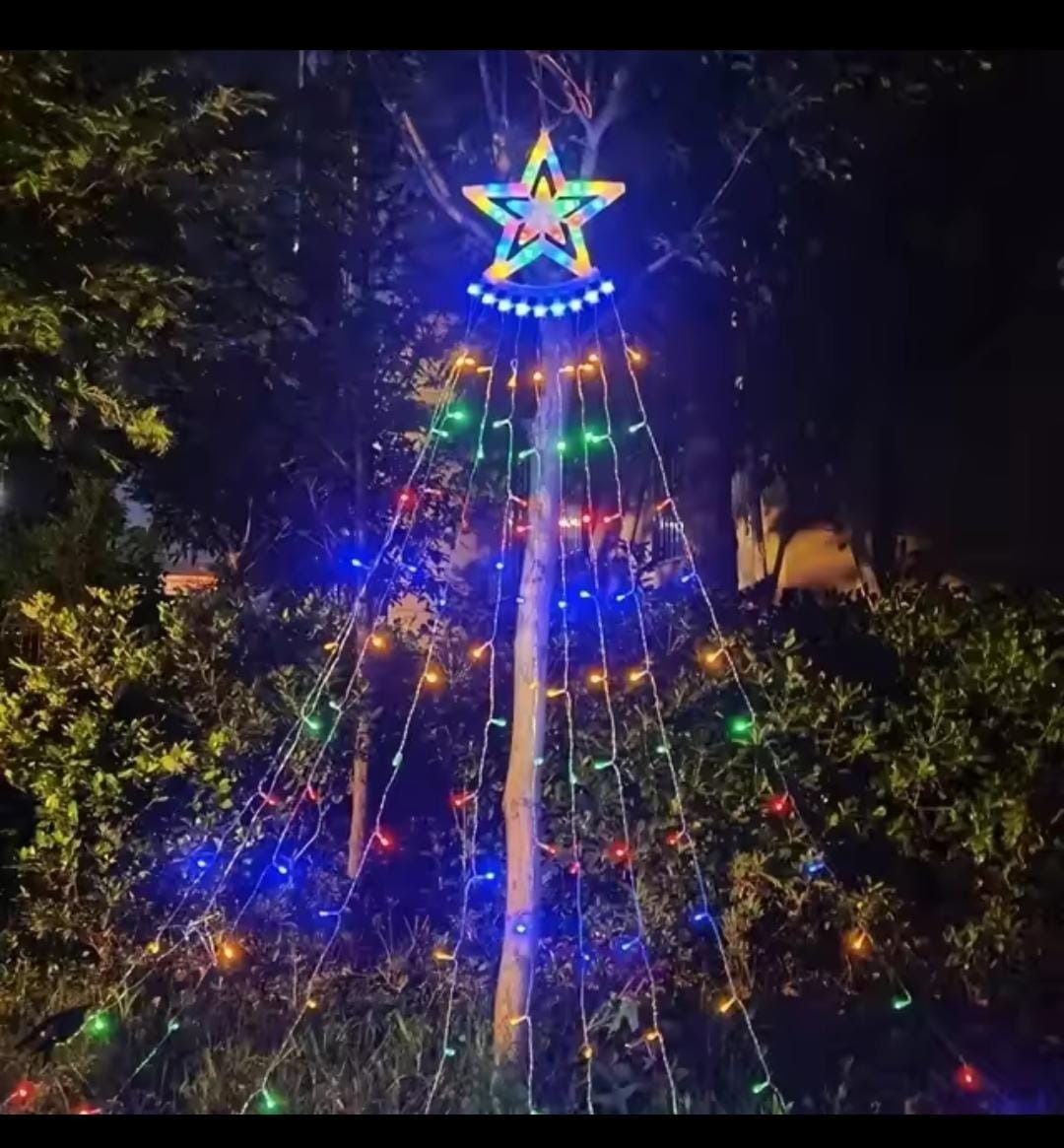 ÁRBOL DE NAVIDAD CON ESTRELLA LUZ LED