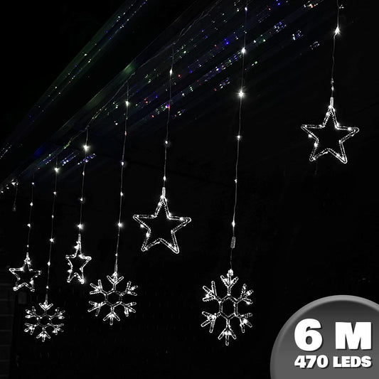 Cortina Luces Led Punta De Estrella