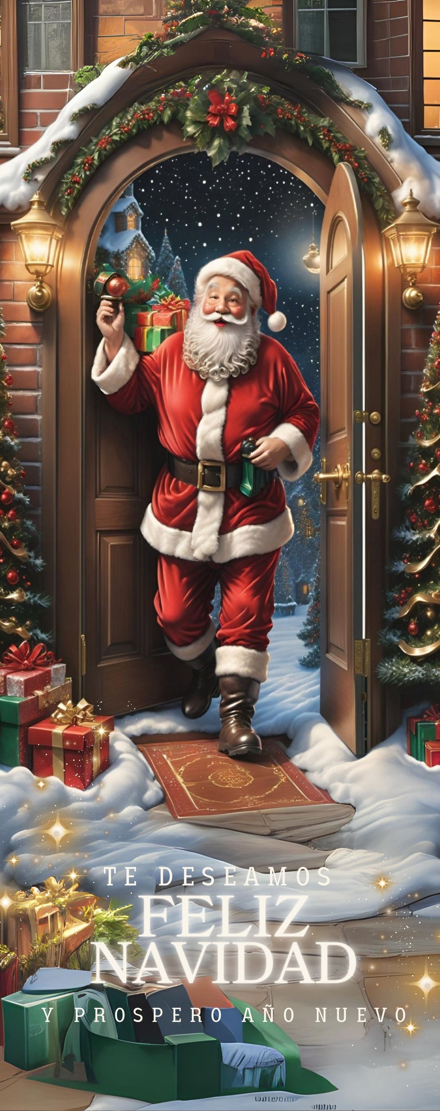 FORRO PARA PUERTA NAVIDAD