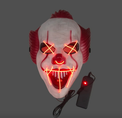 MÁSCARA DE PAYASO CON LUZ