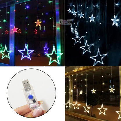 Cortina Luces Led Punta De Estrella