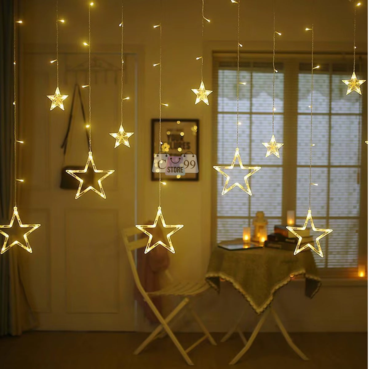 Cortina Luces Led Punta De Estrella