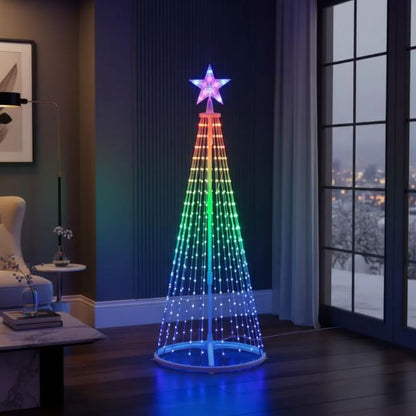 ÁRBOL DE NAVIDAD 1.80 M CON LUCES LED – PLEGABLE Y ELEGANTE