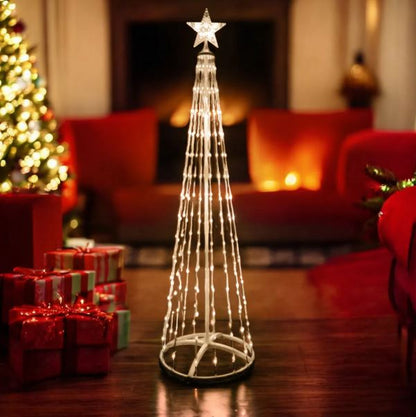 ÁRBOL DE NAVIDAD 1.80 M CON LUCES LED – PLEGABLE Y ELEGANTE