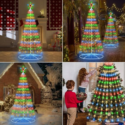 ÁRBOL DE NAVIDAD 1.80 M CON LUCES LED – PLEGABLE Y ELEGANTE