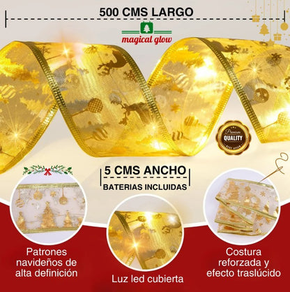 LUZ NAVIDEÑA DE CINTA 4 MTS🎄