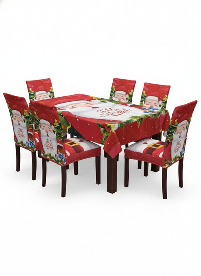 SET MANTEL 6 FUNDAS SILLAS NAVIDAD