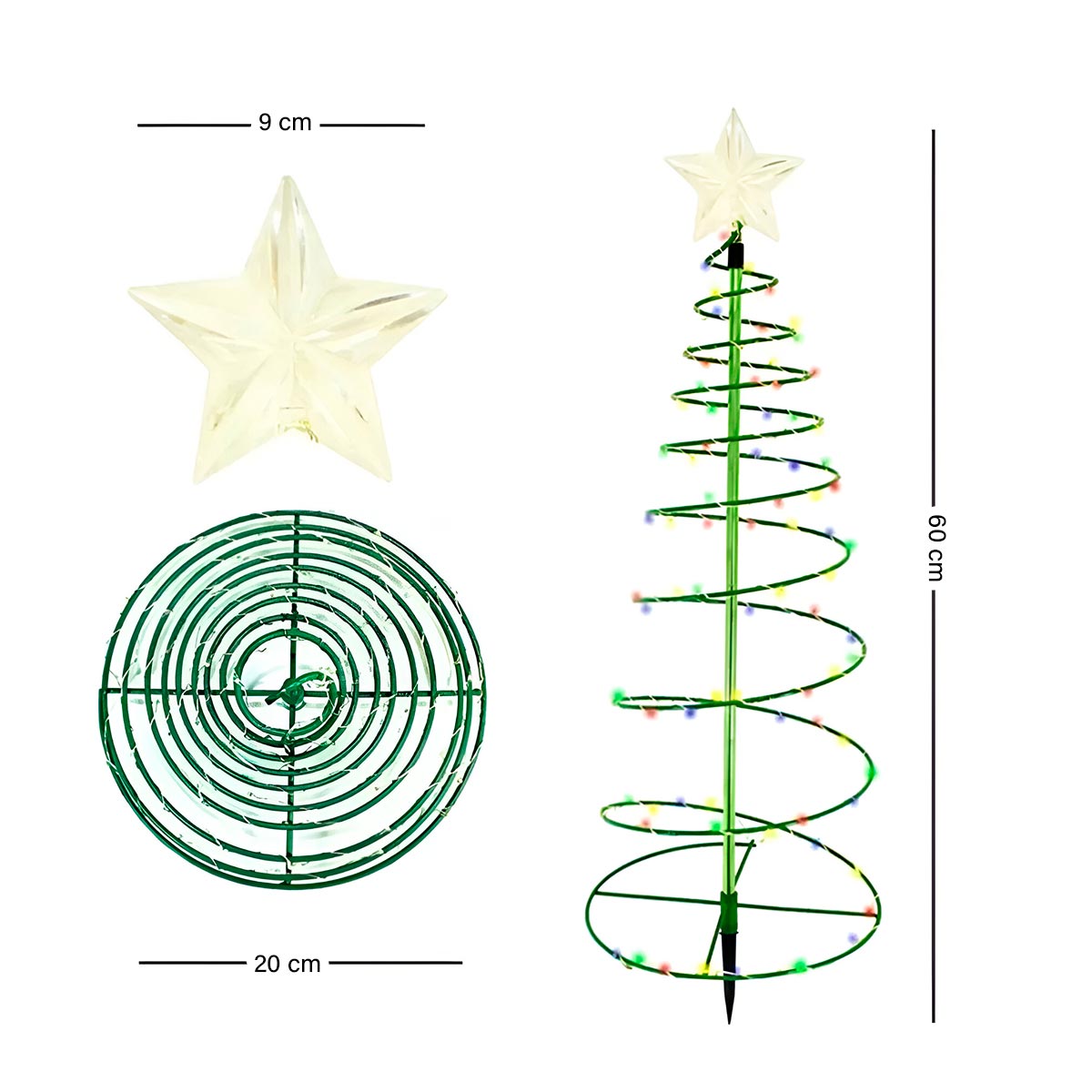 ARBOL DE NAVIDAD ESPIRAL SOLAR