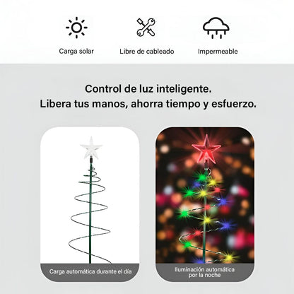 ARBOL DE NAVIDAD ESPIRAL SOLAR