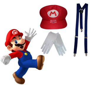 DISFRAZ DE MARIO BROSS KIT PARA NIÑOS