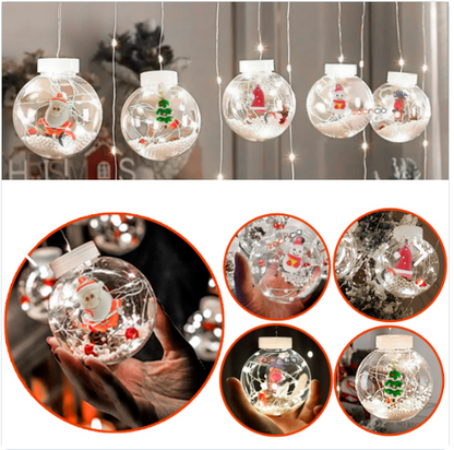 LUCES NAVIDEÑAS BOLA DE NIEVE