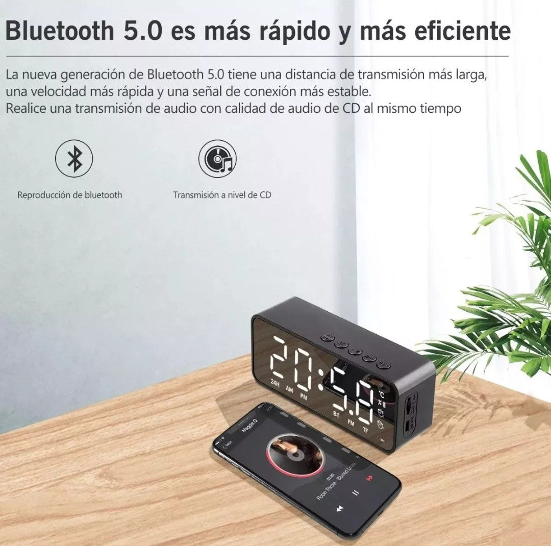 RELOJ DESPERTADOR  DIGITAL BLUETOOTH