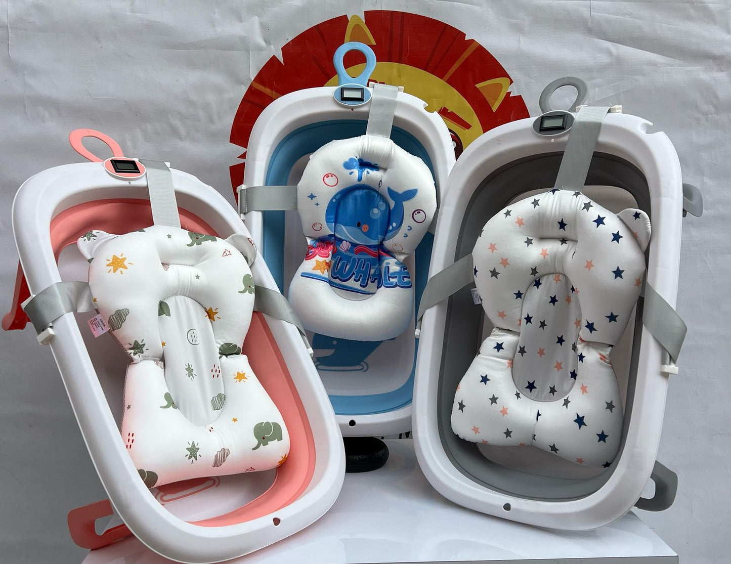 BAÑERA PLEGABLE TERMOMETRO PARA BEBES